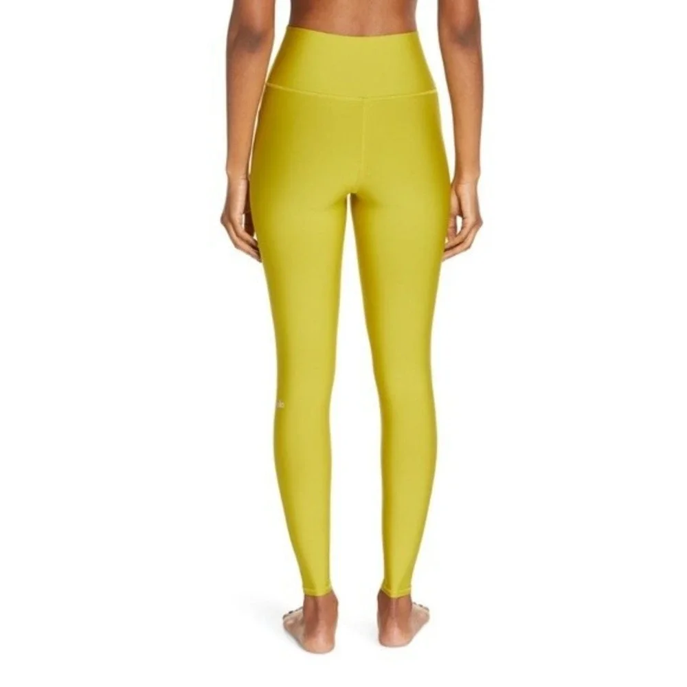 Alo Yoga Women's Green‎ Yellow Airlift High Waist Chartreuse Leggings Size Small